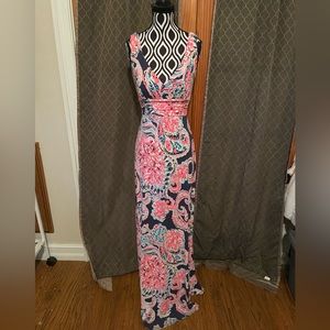 Lilly Pulitzer Sloane Maxi Dress Size XS Pop Up For The Halibut